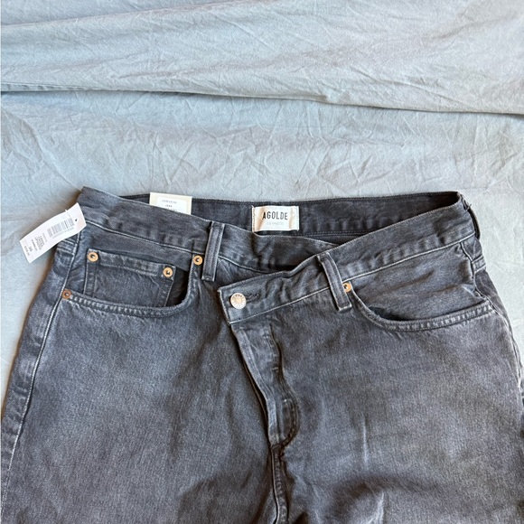 Agolde Criss Cross Denim Jeans - Black - Unworn - Size 30 Waist - Picture 2 of 5